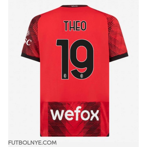 Camiseta AC Milan Theo Hernandez #19 Primera Equipación 2023-24 manga corta